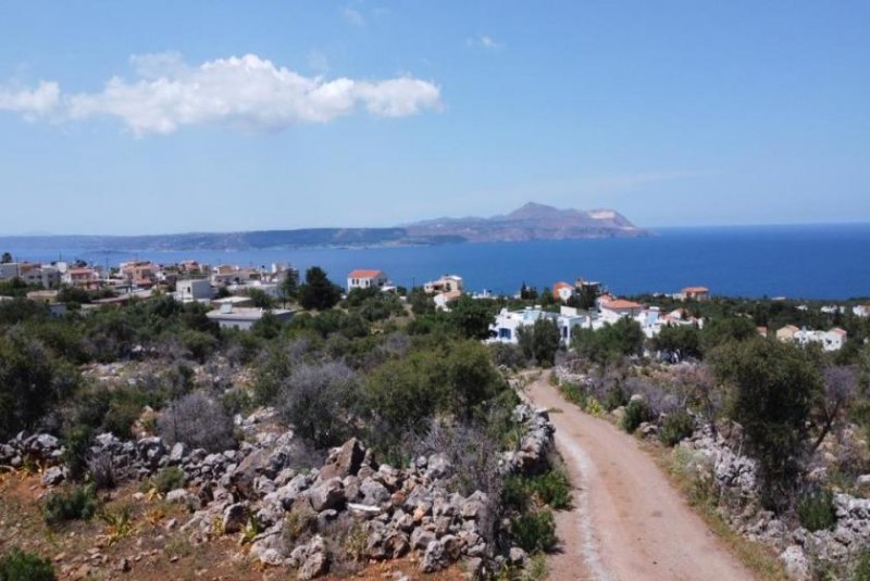 Kokkino Chorio Kreta, Kokkino Chorio: Grundstück mit unverbautem Meerblick zu verkaufen Grundstück kaufen